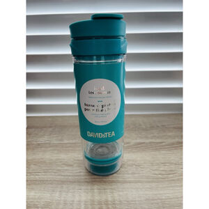 DAVIDsTEA Teal Iced Tea Press Travel Mug 16 oz BPA Free